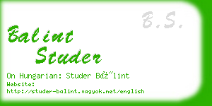 balint studer business card